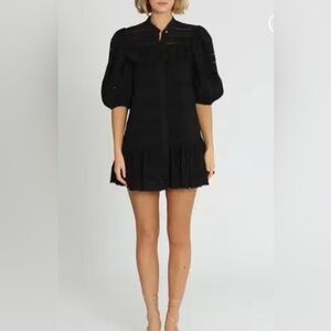 ACLER Granville Elegant Black Puff Sleeve Dress Size 2